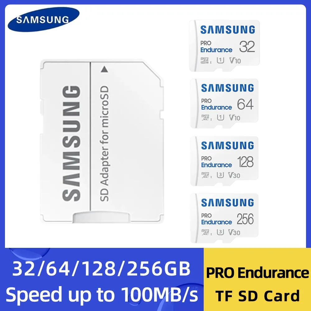 

Samsung PRO Endurance MicroSD Card 256GB 128GB 64GB 32GB SDXC U3 Class10 For Video Surveillan Car DVR Smartphone
