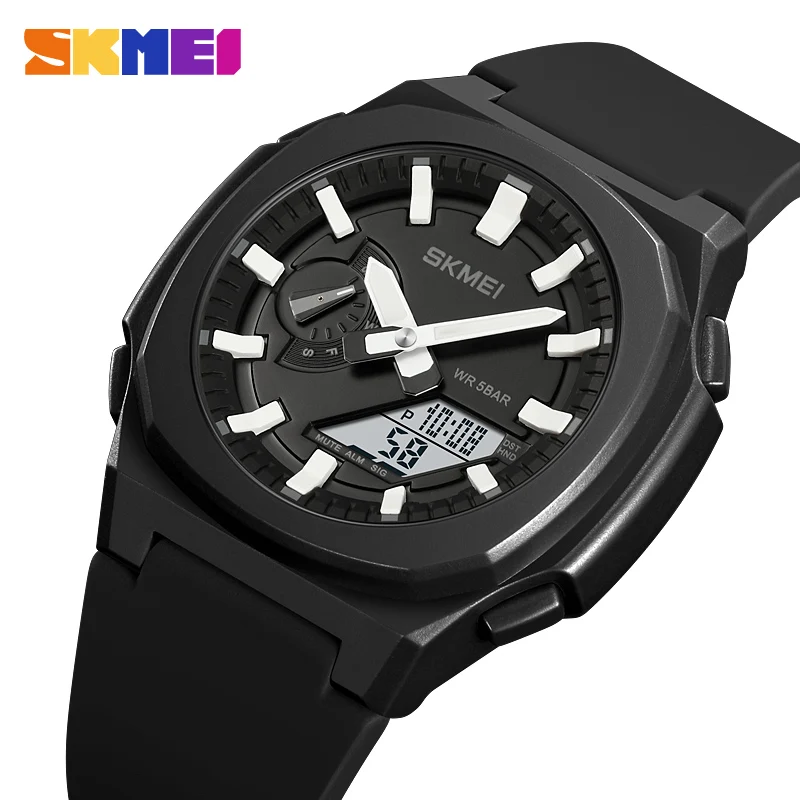 

SKMEI 2091 Waterproof Men Countdown Chrono Wriswatch 5 Alarms Date Clock reloj hombre with Japan Digital Movement Sport Watches