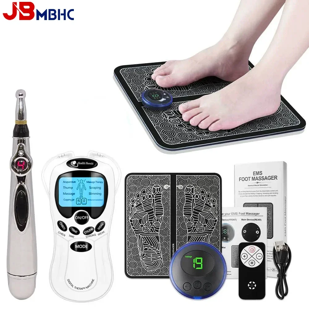 8 Modes Tens Unit Muscle Electrostimulator EMS Foot Massager Pad Portable Massage Mat Electronic Acupuncture Energy Massage Pen
8 Modes Tens Unit Muscle Electrostimulator EMS Foot Massager Pad Portable Massage Mat Electronic Acupuncture Energy Massage Pen