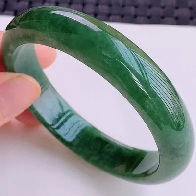 

Natural Myanmar Jade 54mm-62mm bracelet exquisite princess bracelet to send girlfriend to send mother Hetian jade