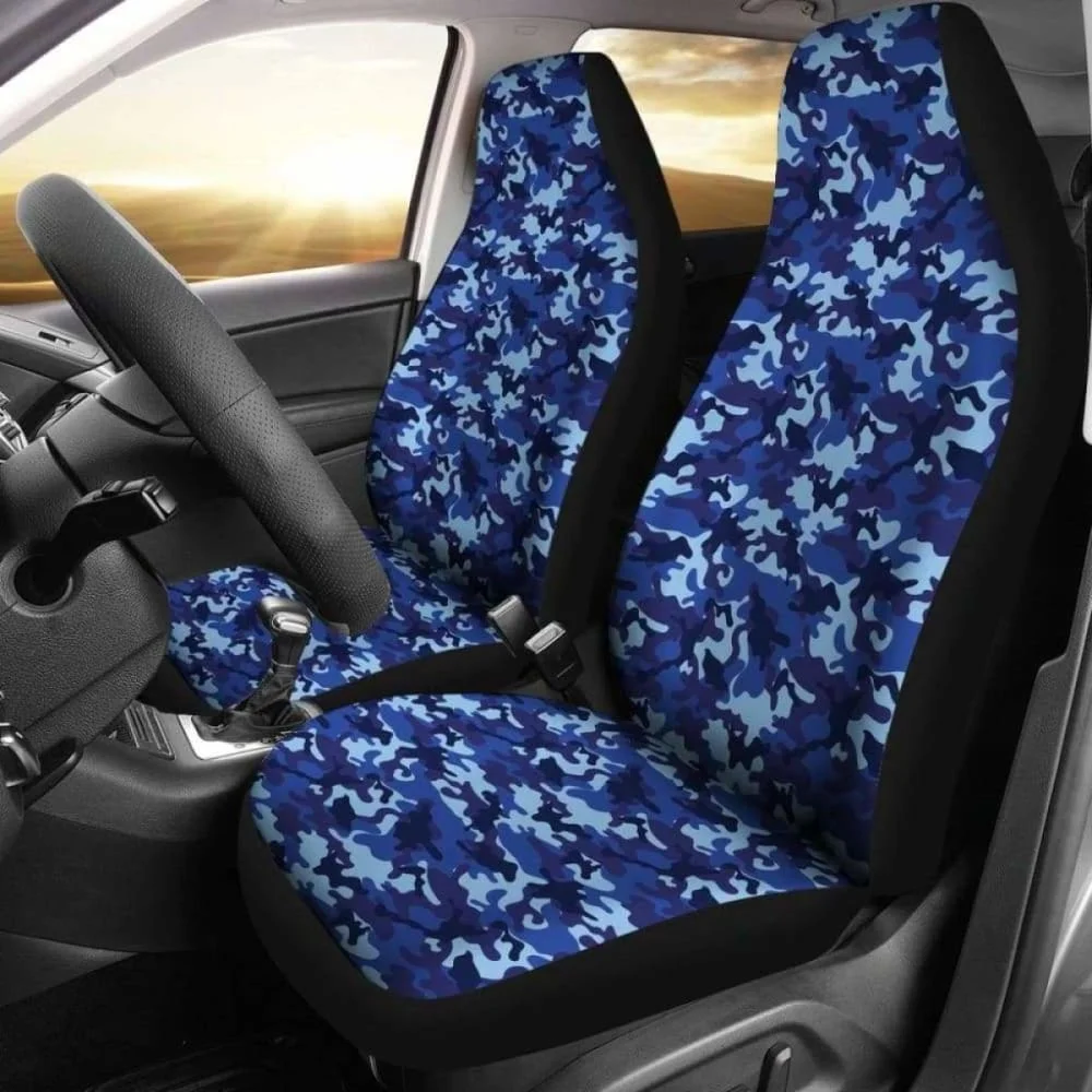 Blue Camouflage Car Seat Covers Camo,Pack of 2 Universal Front Seat Protective Cover 
Blue Camouflage Car Seat Covers Camo,Pack of 2 Universal Front Seat Protective Cover