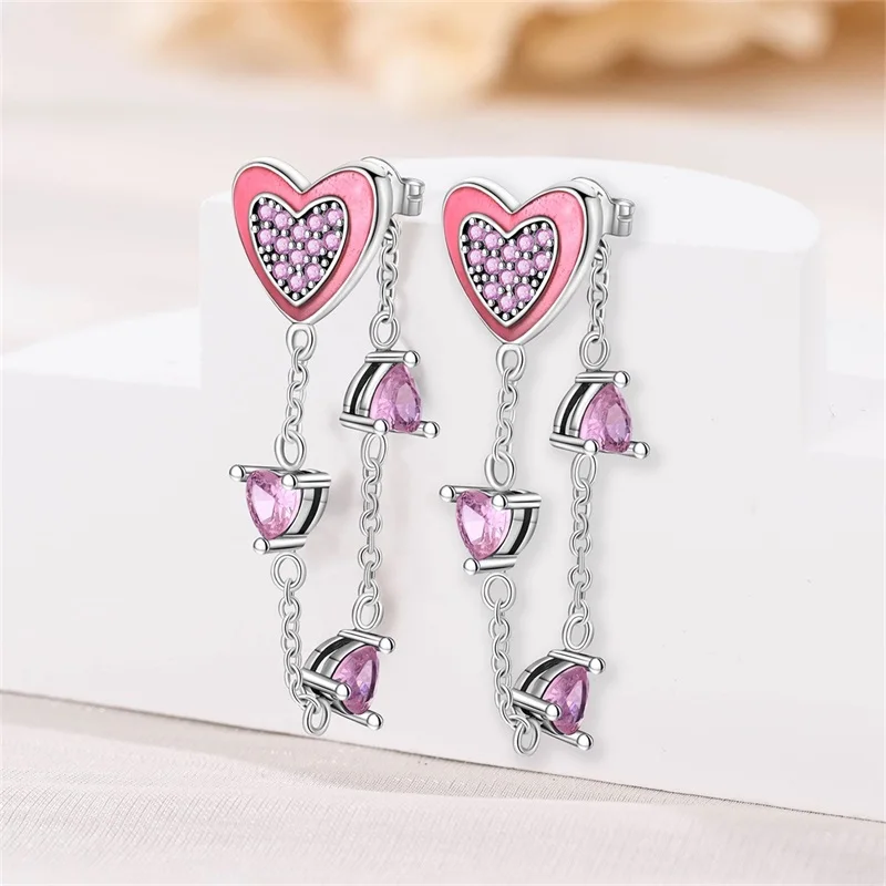Women's 925 Sterling Silver Bow Princess Powder Sparkling Zircon Trendy Earrings Fit For Wedding Party Exquisite Jewelry 31 Mallzona S460790ed73544b6c8681f989db8def9cf Women's 925 Sterling Silver Bow Princess Powder Sparkling Zircon Trendy Earrings Fit For Wedding Party Exquisite Jewelry Mallzona