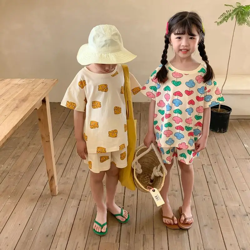 Children Summer Set Brother Sister Suit Korean Boy Girl Two Piece Suits Short Sleeve T Shirt +Elastic Waist Shorts Kid Clothing
Children Summer Set Brother Sister Suit Korean Boy Girl Two Piece Suits Short Sleeve T Shirt +Elastic Waist Shorts Kid Clothing
