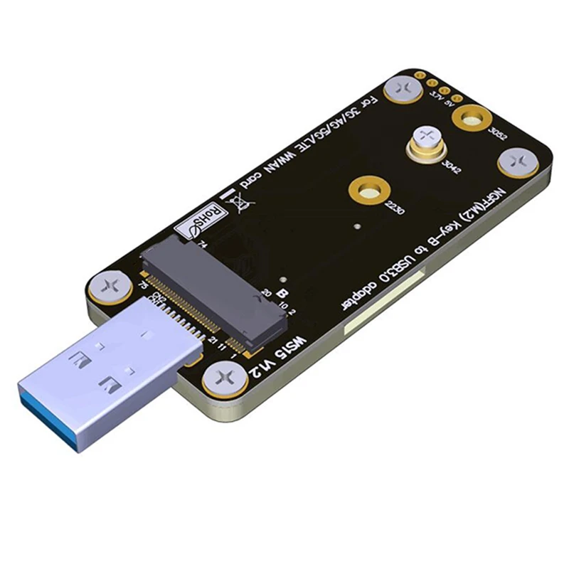 M.2 NGFF Key B To USB 3.0 Adapter Card With Dual SIM Card Slots, Support 4G/5G/LTE Module, For WWAN Module Adapter Test
M.2 NGFF Key B To USB 3.0 Adapter Card With Dual SIM Card Slots, Support 4G/5G/LTE Module, For WWAN Module Adapter Test
