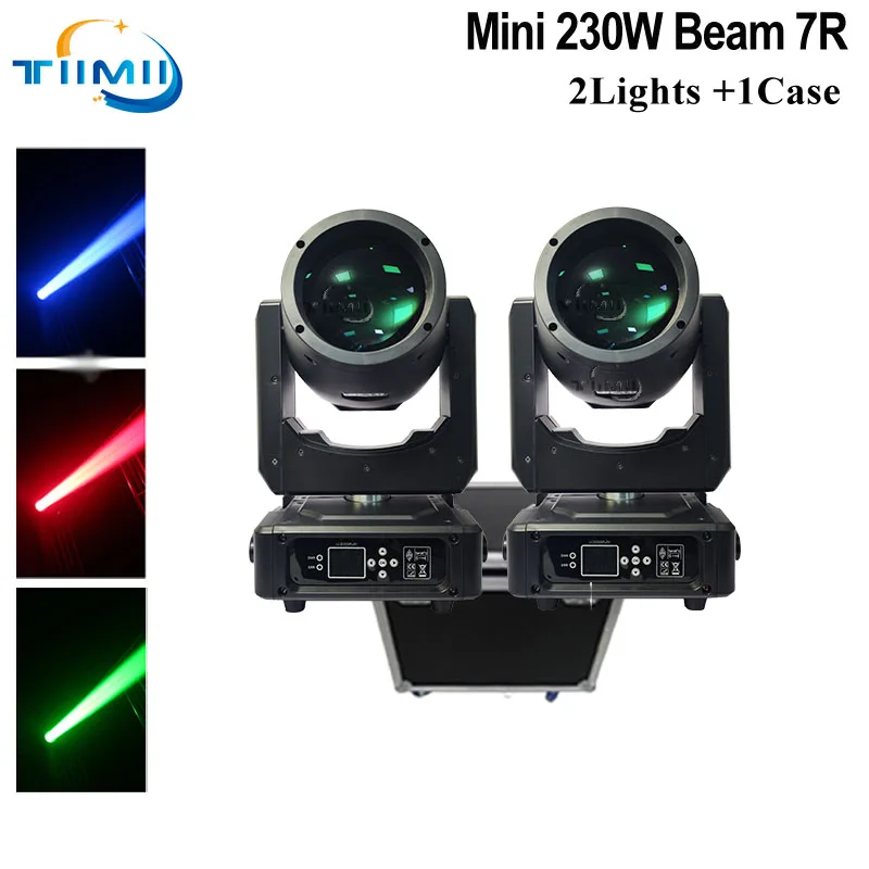 

2Pcs Lights with 1Flightcases Mini Beam 7R 230W Moving Head Stage Light Sharpy Lamb Gobo Lyre DMX Rainbow Effect Dj Bar Disco