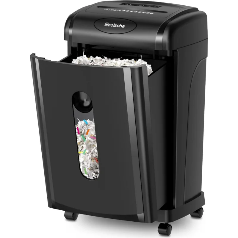 

Woolsche Paper Shredder, 18-Sheet Cross Cut with 7.93Gallon Pull Out Bin, P-4 Security Level, Shred Paper and Credit Card and CD