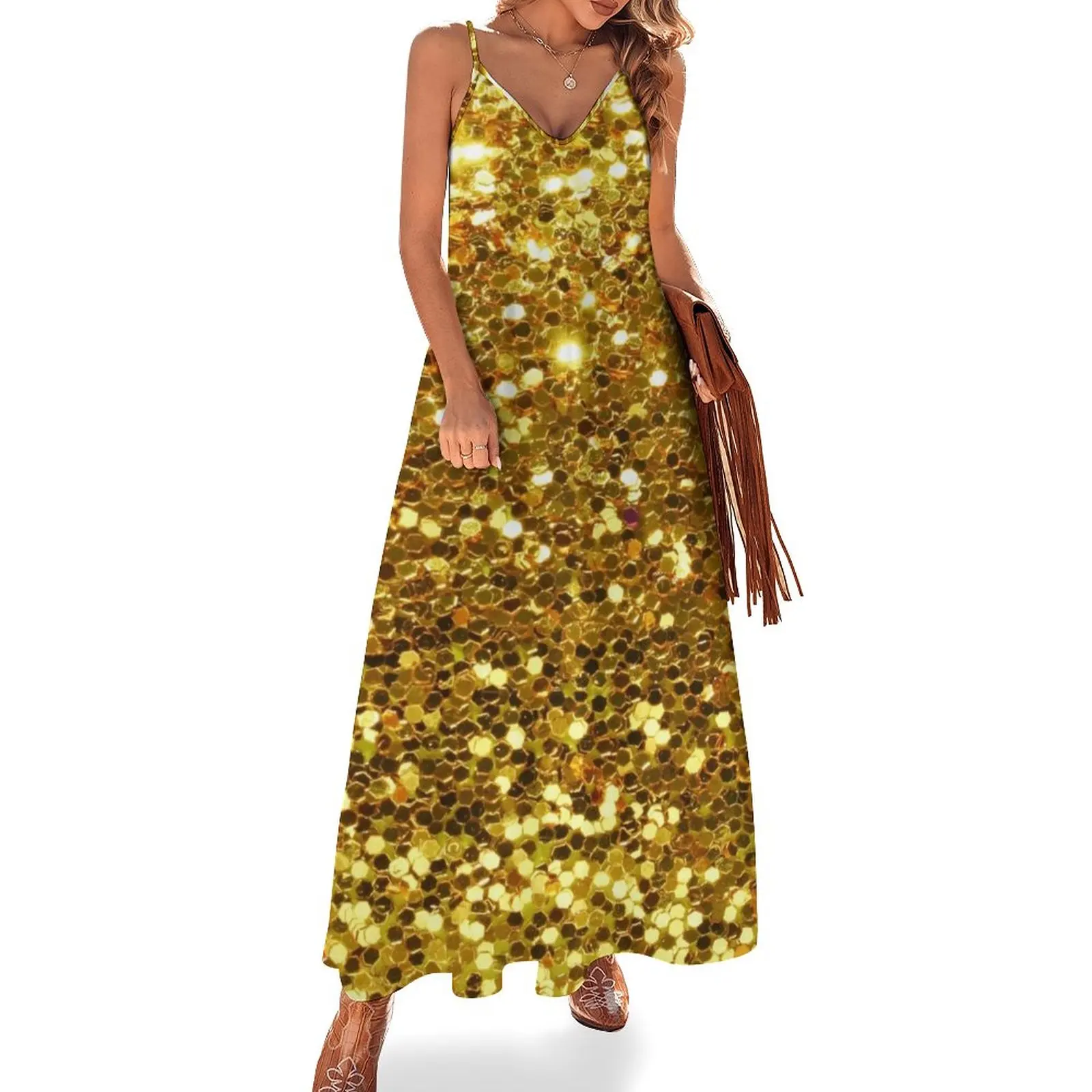 Gold Sequin effect Sleeveless Dress Womens dresses dresses for women party dresses women
Gold Sequin effect Sleeveless Dress Womens dresses dresses for women party dresses women