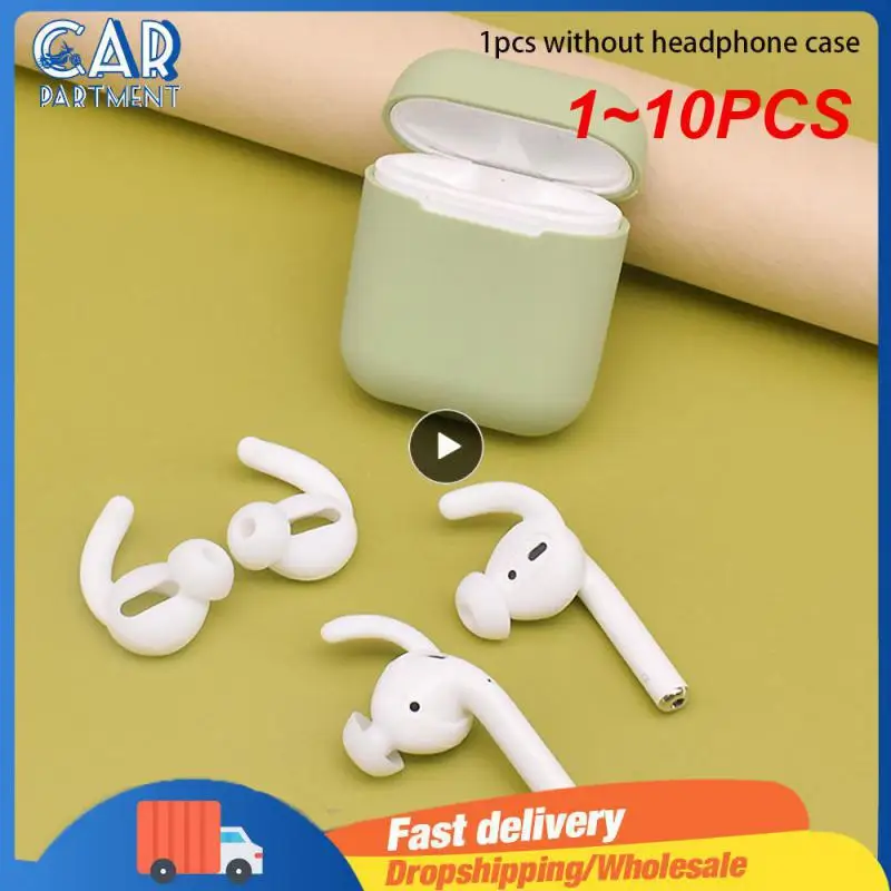 

1~10PCS Earbuds Soft Silicone Cover for Protective Sleeve In-ear Anti-slip with Earhook Tips Earphones