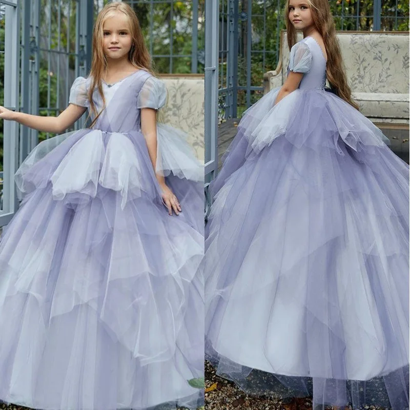 Princess Flower Girl Dresses For Wedding Beads Toddler Pageant Ball Gowns Short Sleeves Birthday Dress for Girls
Princess Flower Girl Dresses For Wedding Beads Toddler Pageant Ball Gowns Short Sleeves Birthday Dress for Girls