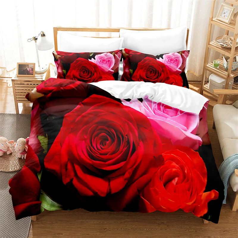 Red Rose Bedding Set Duvet Cover High-grade Comforter Bedding Sets Bed Cover Set Flower Queen/King Size Duvet Cover Set
Red Rose Bedding Set Duvet Cover High-grade Comforter Bedding Sets Bed Cover Set Flower Queen/King Size Duvet Cover Set