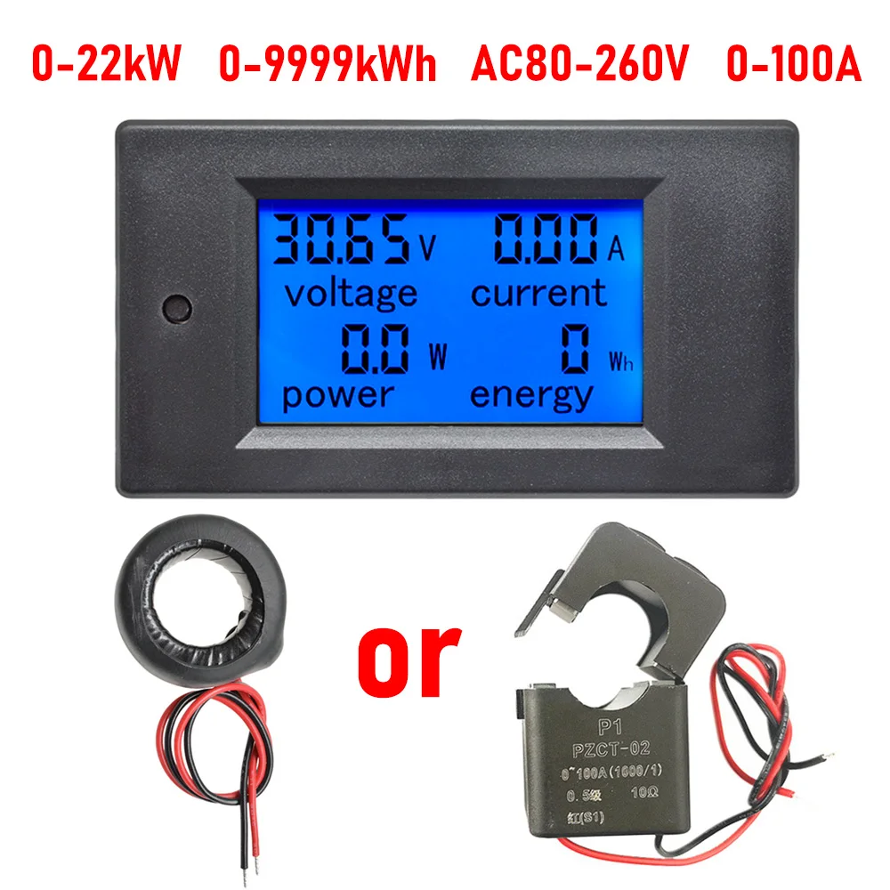 

AC 80 ~ 260 в а мультиметр, цифровой фотометр, монитор мощности, вольтметр, амперметр, ватт, напряжение, кВтч, Электрический метр