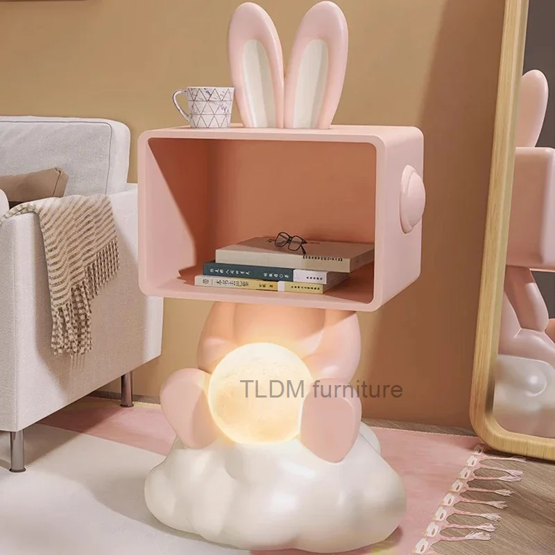 

Led Light Sensor Nightstand Women Kids Drawers Cute Night Table Trendy Pink Bedroom Muebles Para El Hogar Smart Furniture