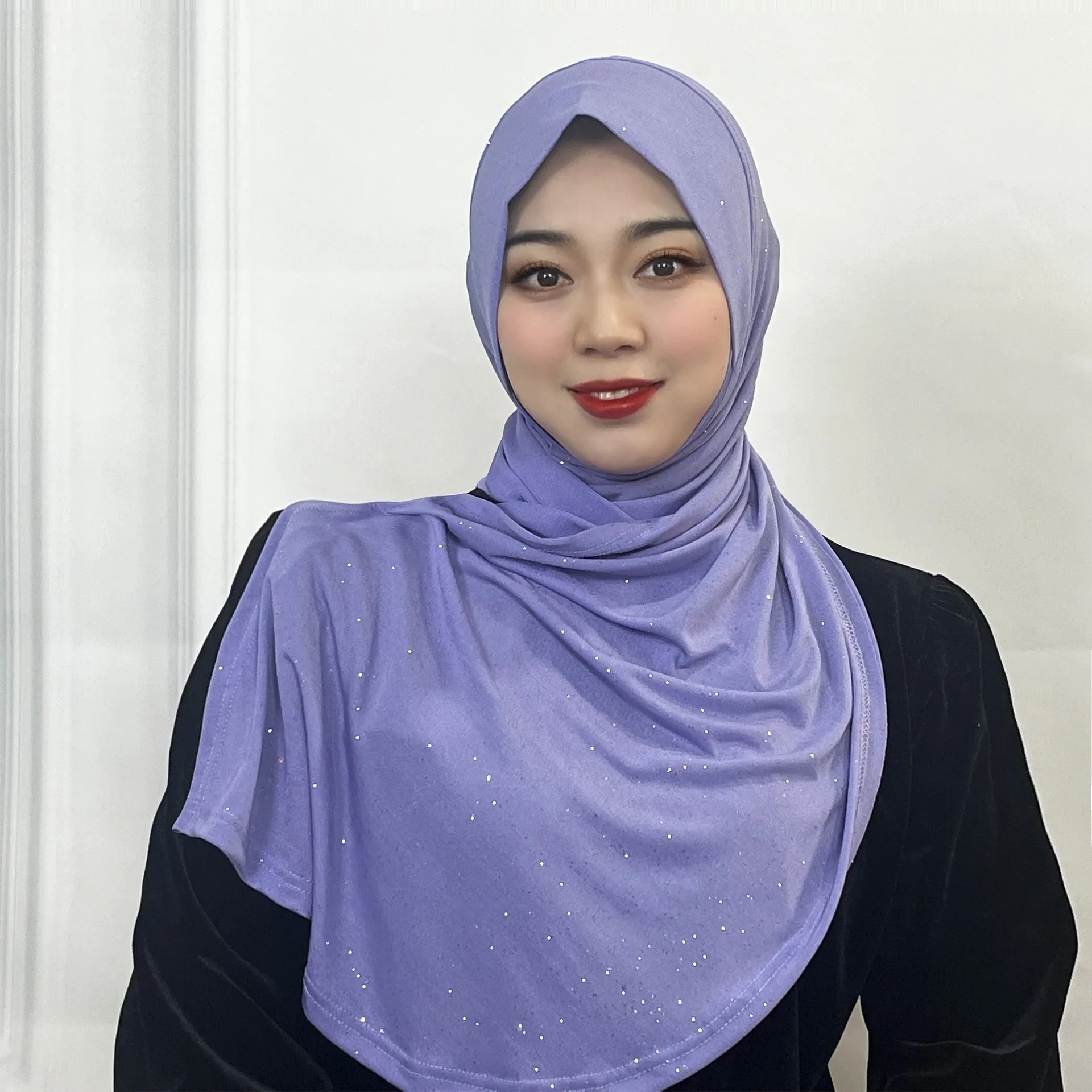 

Блестящий слитный хиджаб Amira Instant, мусульманская женская шляпа, стандартный длинный шарф, шаль, тюрбан, шарфы, палантин, повязка на голову