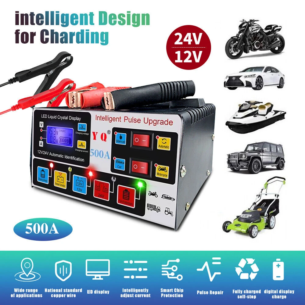 240W Car Battery Charger 12V 24V Intelligent Pulse Repair LCD Digital Display Fast Power Charger Fully Automatic
240W Car Battery Charger 12V 24V Intelligent Pulse Repair LCD Digital Display Fast Power Charger Fully Automatic