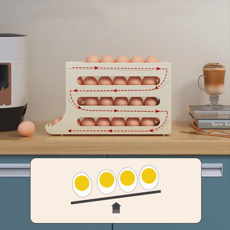 Refrigerator Storage Box Kitchen Large Capacity Egg Box Storage Homeuse Egg Carton Egg Rolling Storage Box
Refrigerator Storage Box Kitchen Large Capacity Egg Box Storage Homeuse Egg Carton Egg Rolling Storage Box