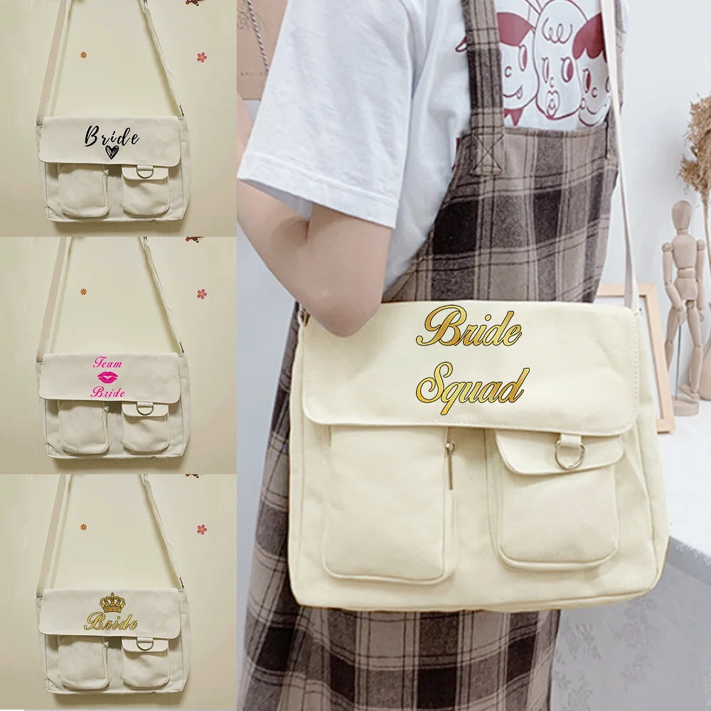 Women's Canvas Crossbody Bag Youth Fashion Messenger Bags Large Capacity Shoulder Bag Bride Pattern Girls Casual Handbag
Women's Canvas Crossbody Bag Youth Fashion Messenger Bags Large Capacity Shoulder Bag Bride Pattern Girls Casual Handbag