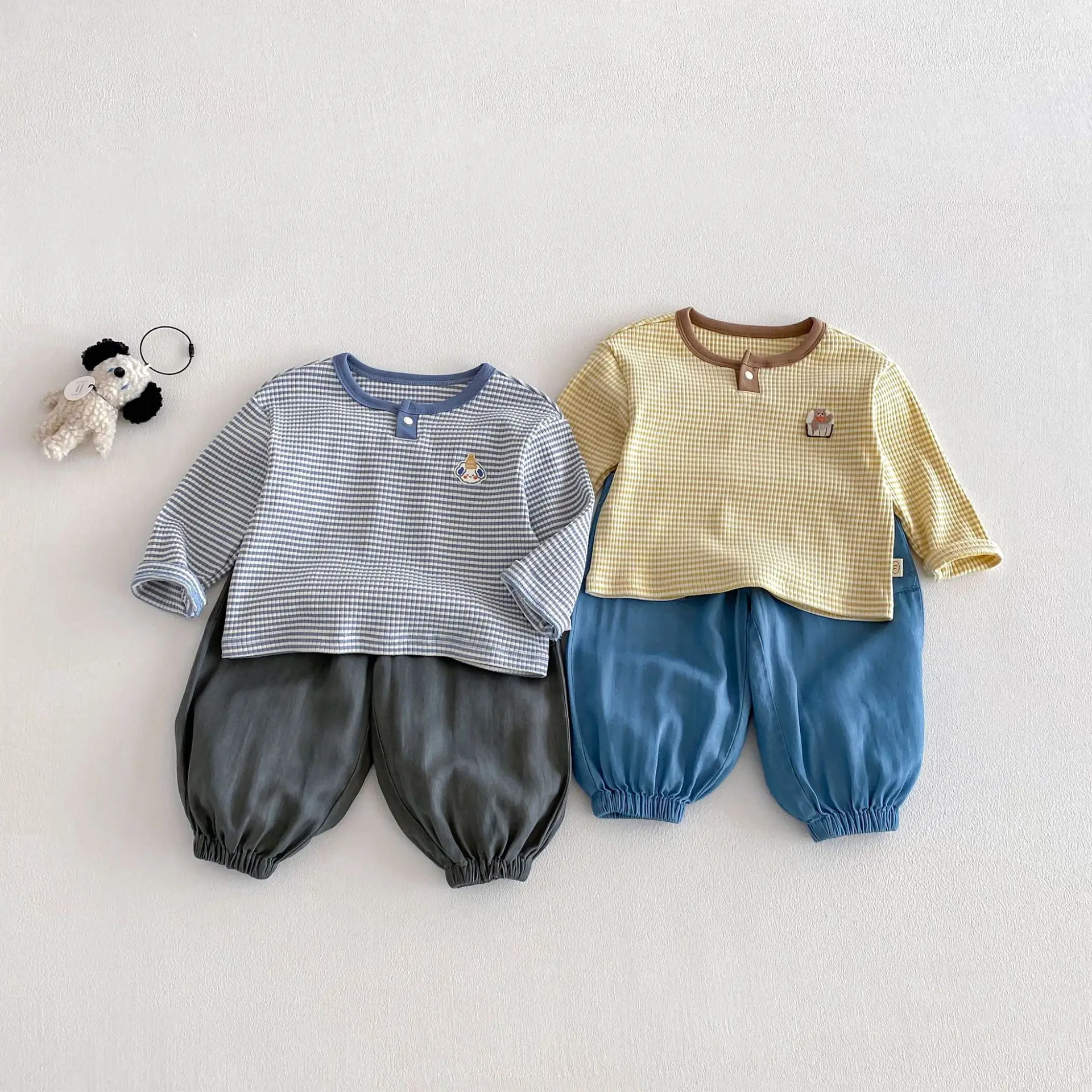 جينز أطفال مطرز برسومات كرتونية لفصلي الربيع والخريف، بنطلون كاجوال للأولاد والبنات، ليجنز طويل عصري بخصر مطاطي جينز أطفال مطرز برسومات كرتونية لفصلي الربيع والخريف، بنطلون كاجوال للأولاد والبنات، ليجنز طويل عصري بخصر مطاطي