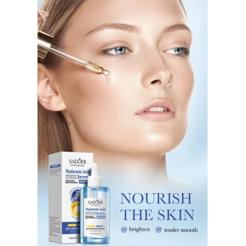 

100ml Hyaluronic Acid Face Serum Anti Aging Facial Lifting Collagen Essence Skin Care Whitening Moisturizing Shrink Pores Serum