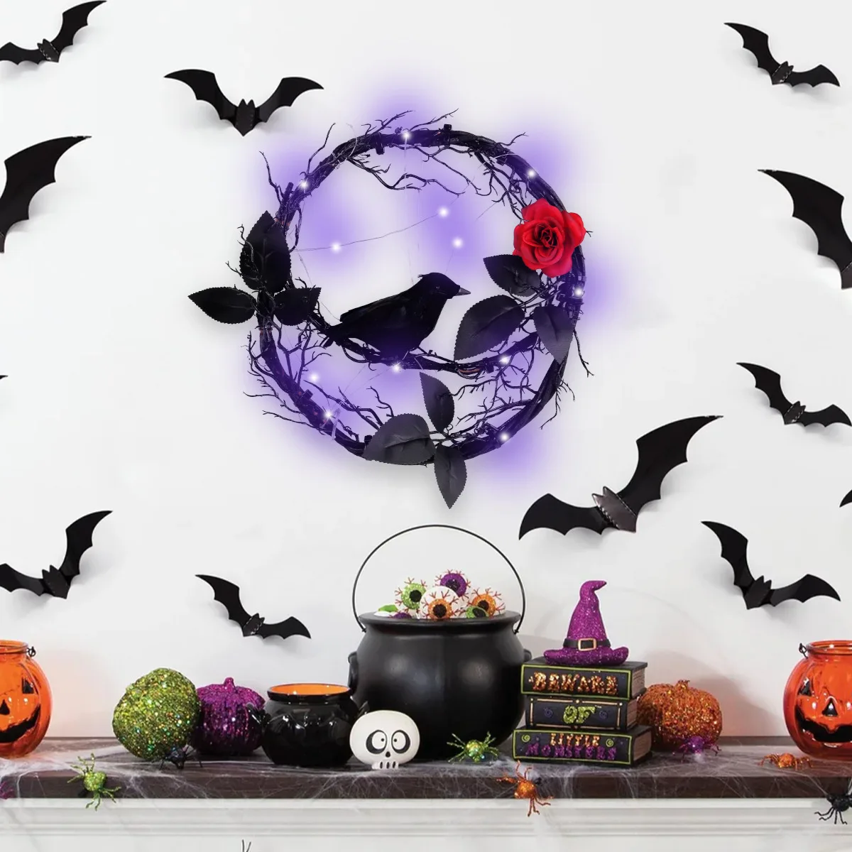 Halloween Wreath Branch Black Crow Garland Wreaths Door Window Wall Hanging Ornaments Halloween Decoration Horror Party Supplies
Halloween Wreath Branch Black Crow Garland Wreaths Door Window Wall Hanging Ornaments Halloween Decoration Horror Party Supplies