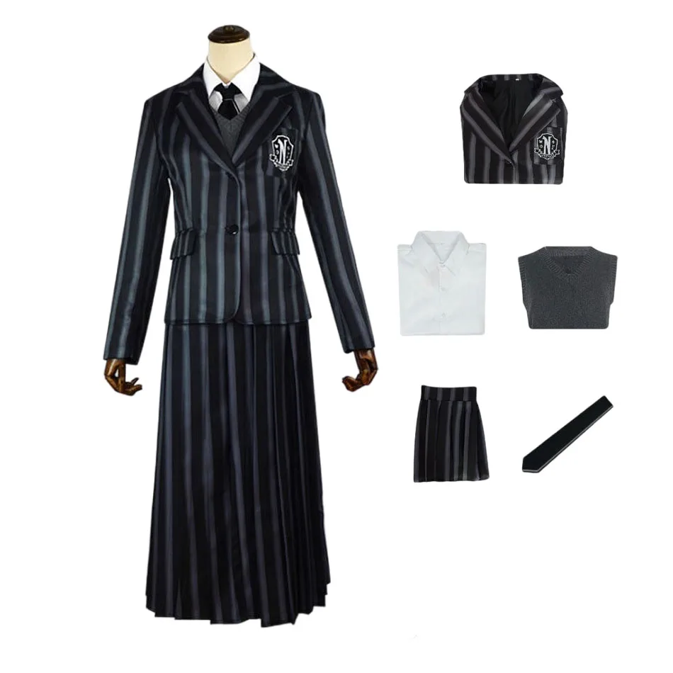 Children Wednesday Academy Uniform Girl Adult Women Addams Suit Costume Children Party Dance Dress Kid Carvinal Cosplay Costume
Children Wednesday Academy Uniform Girl Adult Women Addams Suit Costume Children Party Dance Dress Kid Carvinal Cosplay Costume