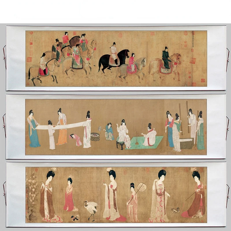 Chinese Style Tang Dynasty Ladies Scroll Wall Paintings Wall Art Decals Room Decor Aesthetic Wall Decoration Picture Hanging
Chinese Style Tang Dynasty Ladies Scroll Wall Paintings Wall Art Decals Room Decor Aesthetic Wall Decoration Picture Hanging