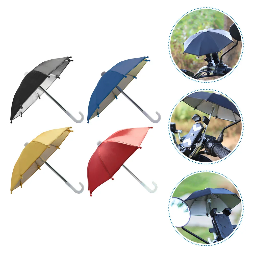 

Lifkome Mini Umbrellas Phone Umbrella 4 Pack Universal Adjustable Piggy Phone Stand Sun Visor Sun Shade Cover Sun Shield Mount