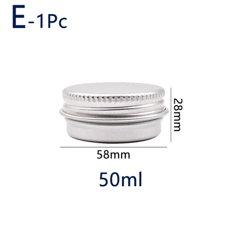 

Refillable Containers Aluminum Empty Cosmetic Cans Screw Jar Portable Travel Tin Packing Box Makeup Cream Hair Wax Case 8 Sizes