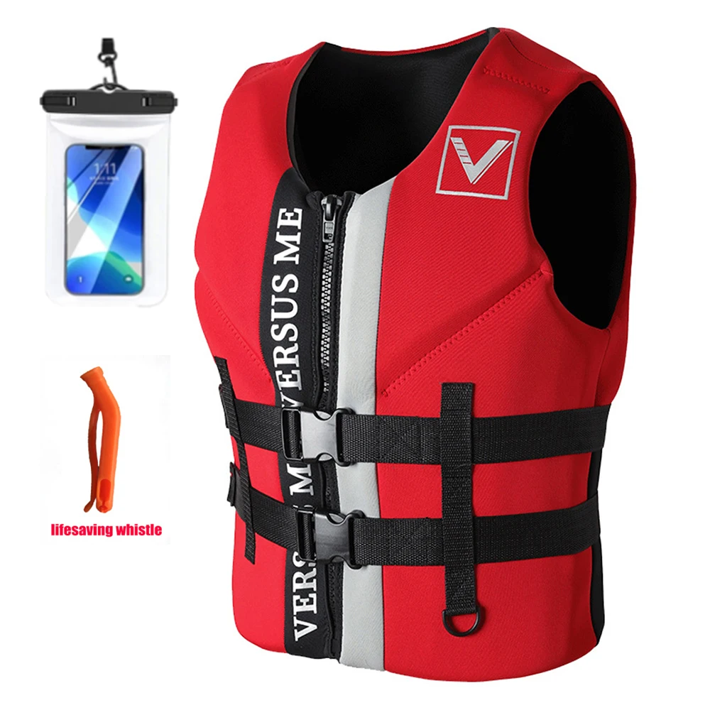 

2023 New Neoprene Lifejacket Adult Water Sports Swimming Surfing Buoyancy Lifejacket Portable Kayak Fishing Safety Rescue Vest