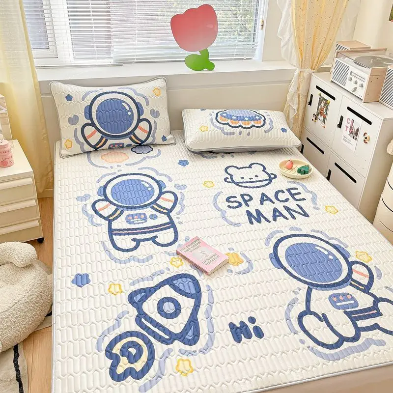 Summer Cooling Thailand Latex Quilting Mattress Cover Pillowcase Soft Washable Blue Rocket Astronaut Gifts Boys Children 3PCS
Summer Cooling Thailand Latex Quilting Mattress Cover Pillowcase Soft Washable Blue Rocket Astronaut Gifts Boys Children 3PCS