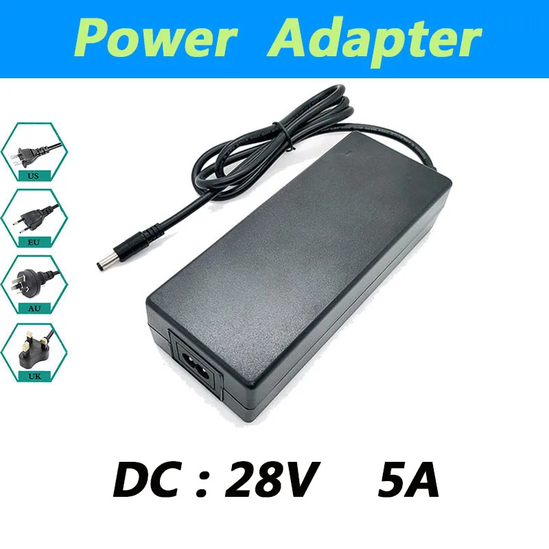 

AC 100V-240V DC 28V 5A EU US UK AU Plug 5.5 x 2.5MM Power Supply Charger Power Adapter Converter Dock LED Driver