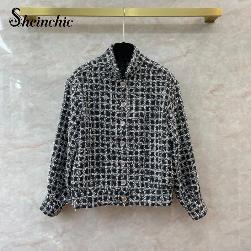 Vintage Gray Plaid Jacket for Women 2023 Luxury Designer Elegant Turtleneck Oversized Chaquetas Para Mujeres Korean Wool Coats
Vintage Gray Plaid Jacket for Women 2023 Luxury Designer Elegant Turtleneck Oversized Chaquetas Para Mujeres Korean Wool Coats