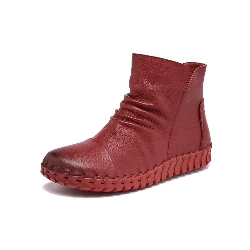 Winter Shorts Boots Velet Winter Women Genuine Leather Handmade Sewing Lazy Maternity Shoes Flat Boots
Winter Shorts Boots Velet Winter Women Genuine Leather Handmade Sewing Lazy Maternity Shoes Flat Boots