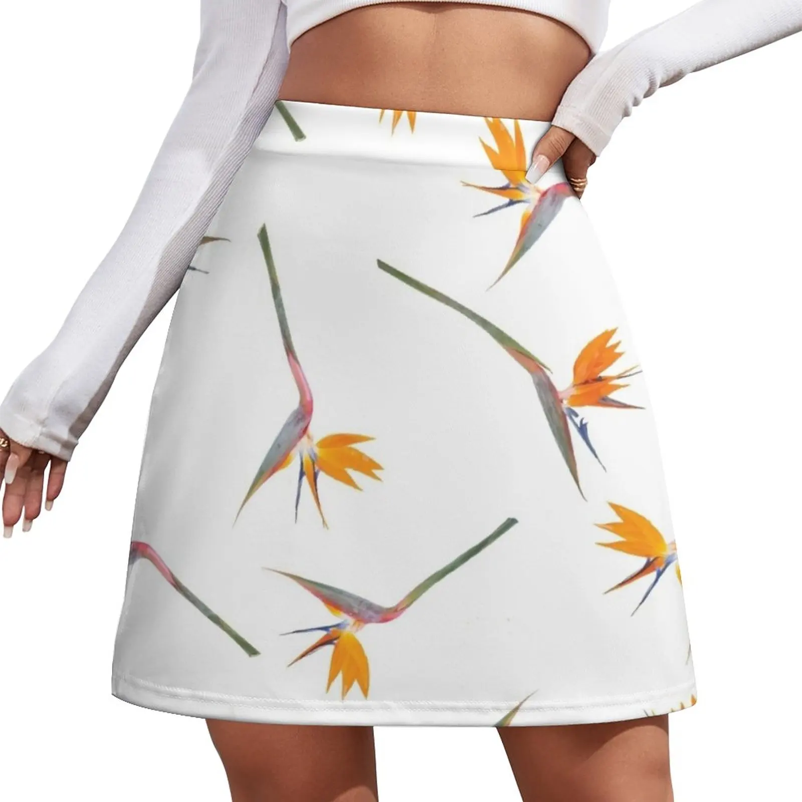 

Bird of Paradise Pattern Mini Skirt fashion sexy short mini skirts