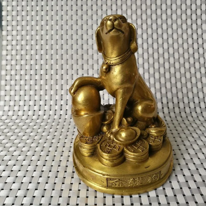 Pure Copper Dog Brass Dog Ornaments Money Ingot Dog Zodiac Dog Decoration Crafts Copper Ware
Pure Copper Dog Brass Dog Ornaments Money Ingot Dog Zodiac Dog Decoration Crafts Copper Ware
