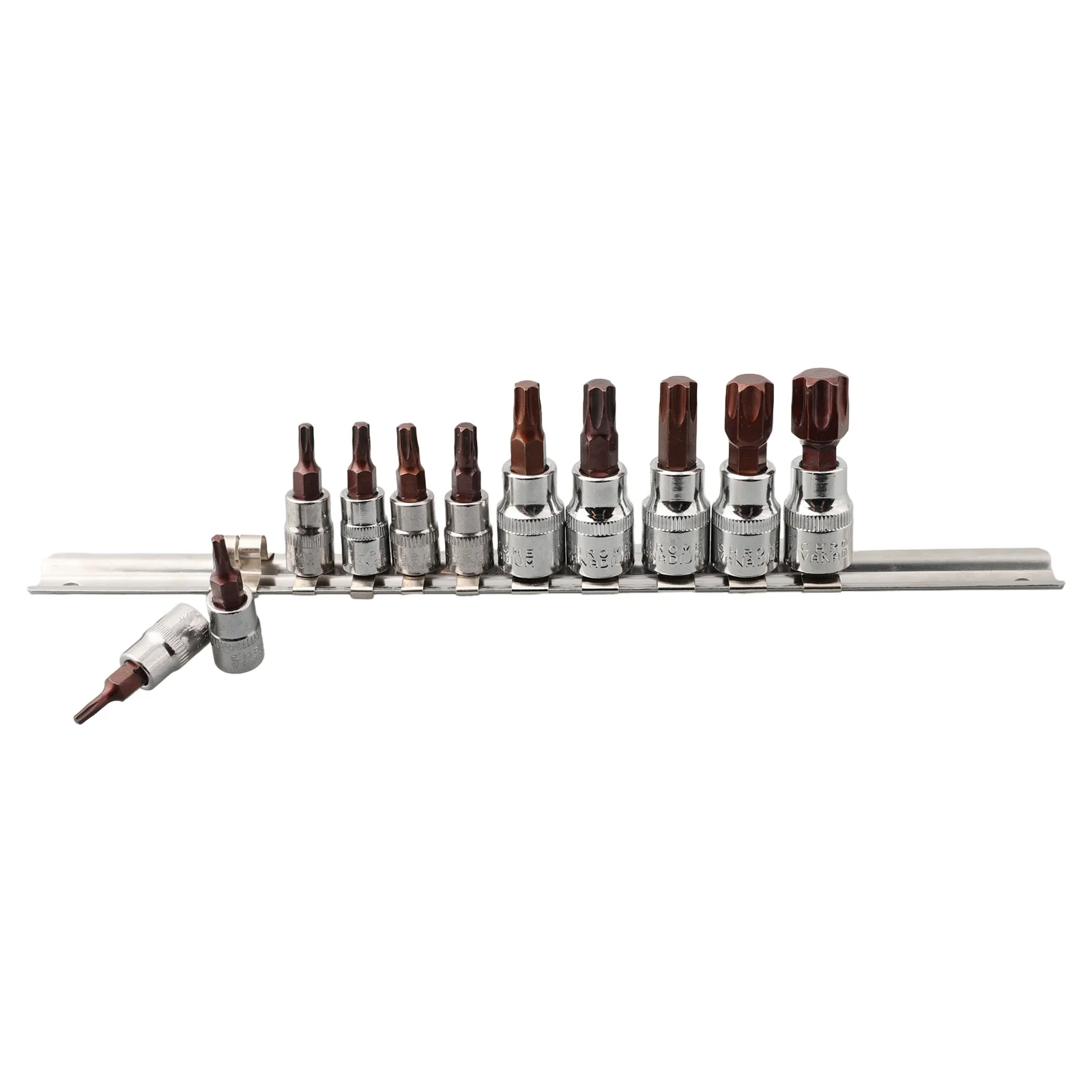 High Quality New Practical Socket Bits T10-T60 11pcs/set Precision Screwdriver Chrome Vanadium Steel Electric Screwdriver
High Quality New Practical Socket Bits T10-T60 11pcs/set Precision Screwdriver Chrome Vanadium Steel Electric Screwdriver