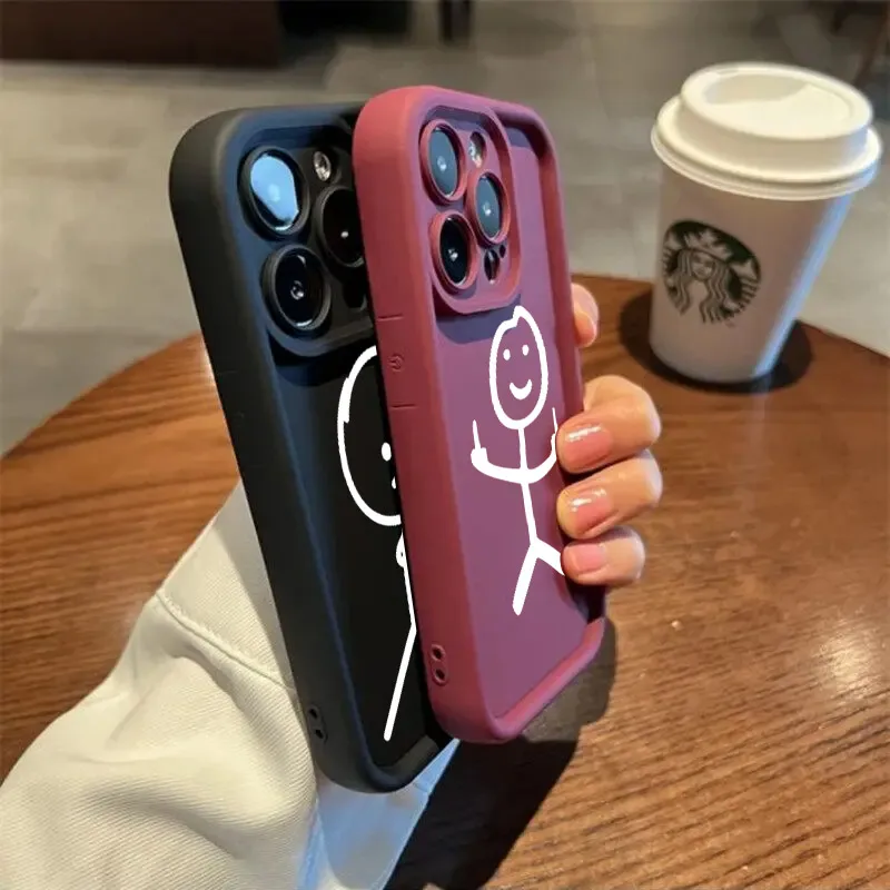 Funny Middle Finger Cute Man Matchman Soft TPU Case For iPhone 16 15 11 13 14 12 Pro Max 15 Plus Mini 16Pro Silicone Phone Cover Funny Middle Finger Cute Man Matchman Soft TPU Case For iPhone 16 15 11 13 14 12 Pro Max 15 Plus Mini 16Pro Silicone Phone Cover