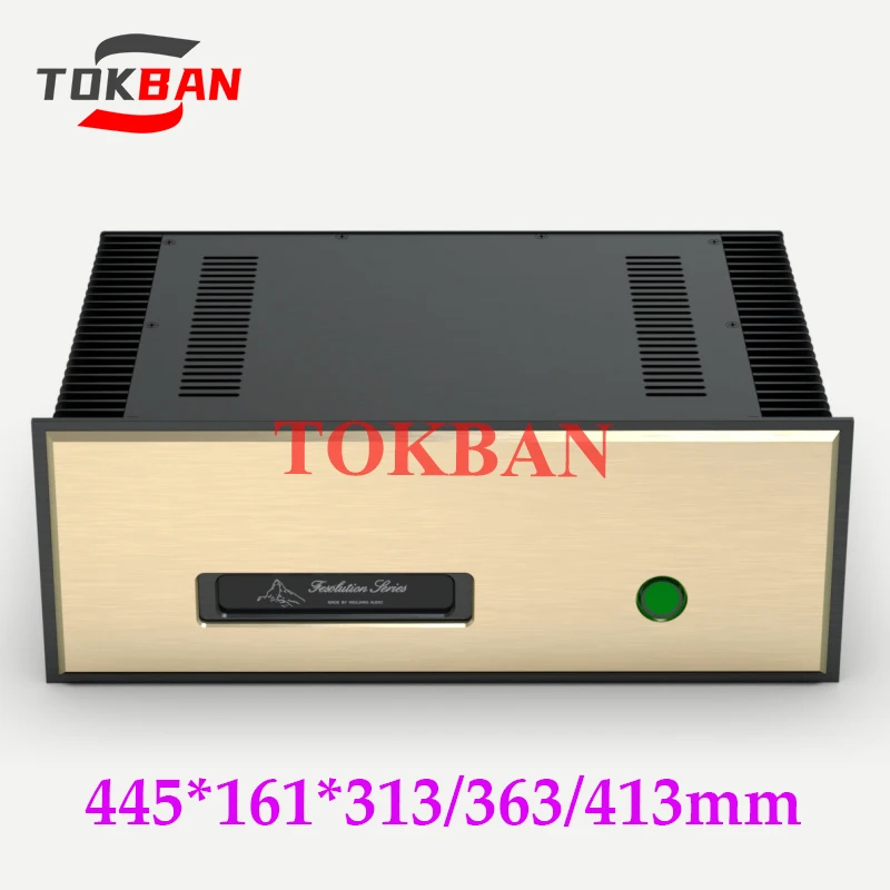 

Tokban Audio FM711 445*161*313/363/413mm Aluminium Class A Power Amplifier Chassis Enclosure with Heat Sink DIy Amp Case Shell
