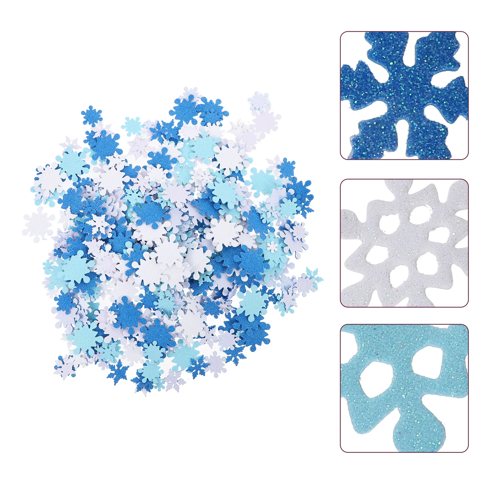 

Glitter Snowflake Sticker Stickers Party Decors Powder Christmas Window Decals Foam Scrapbook DIY Scene Layout
