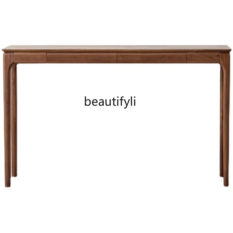 Black Walnut Wood Entrance Table Solid Wood Console New Chinese Style a Long Narrow Table Wall Narrow Table Strip Several Altar
Black Walnut Wood Entrance Table Solid Wood Console New Chinese Style a Long Narrow Table Wall Narrow Table Strip Several Altar