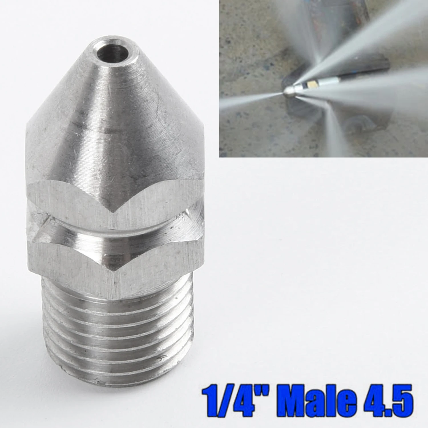 Pipe Silver Pressure Washer Nozzle 1/4'' Pressure Washer Drain Sewer Cleaning Spray Jetter hot sale stylish useful
Pipe Silver Pressure Washer Nozzle 1/4'' Pressure Washer Drain Sewer Cleaning Spray Jetter hot sale stylish useful
