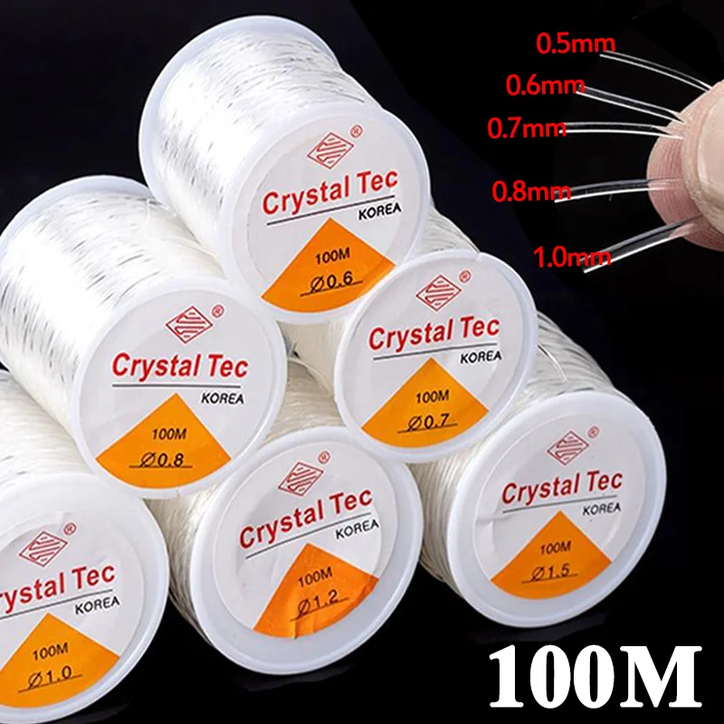 

Transparent Elastic Thread Cord Crystal String Line Beading Cord Strings for Jewelry Making Beading Bracelet Necklace DIY Sewing