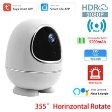 Indoor 355° Rotate Tuya Smart Wireless 5200mAh Rechargeable Battery WiFi Baby Camera Two Way Talk Infrared Alexa Google CCTV Cam
Indoor 355° Rotate Tuya Smart Wireless 5200mAh Rechargeable Battery WiFi Baby Camera Two Way Talk Infrared Alexa Google CCTV Cam
