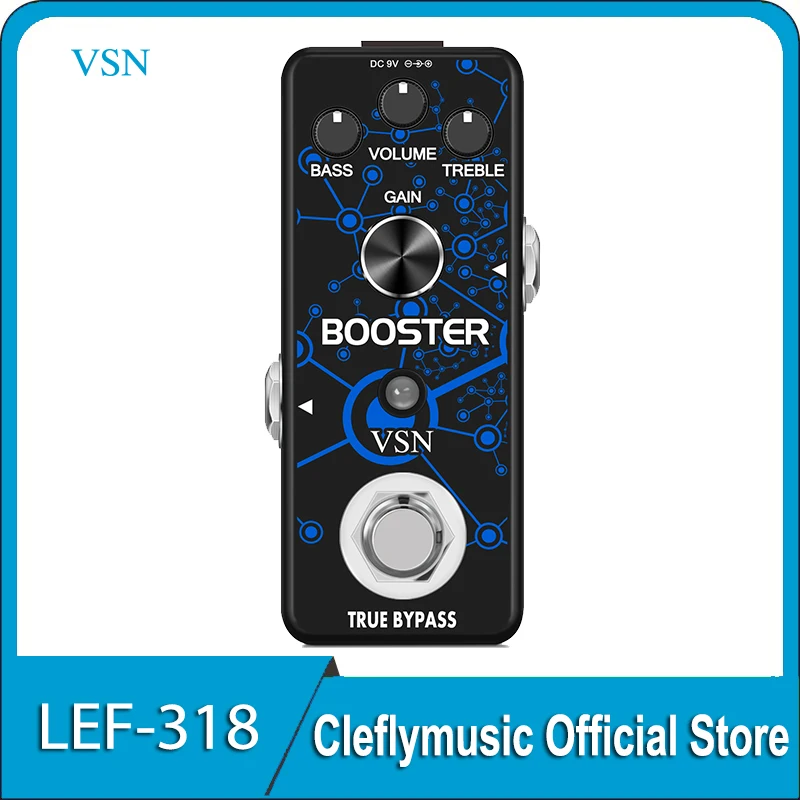 

VSN-LEF-318 Guitar Booster Effect Pedals Analog Pure Signal Amplification Sound Encouraging For Electric Guitar True Bypass