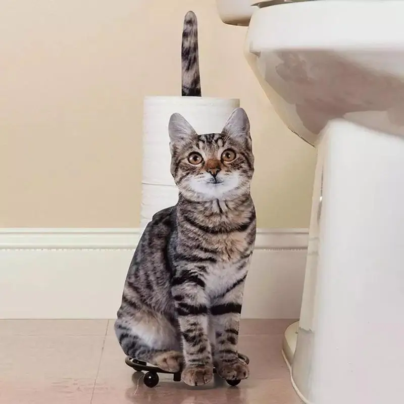 

Держатель для полотенец из туалетной бумаги, в форме кошки, стеллаж для хранения бумаги в ванной комнате, симпатичный держатель для рулона унитаза, подставка для бумаги, подарок для любителей кошек