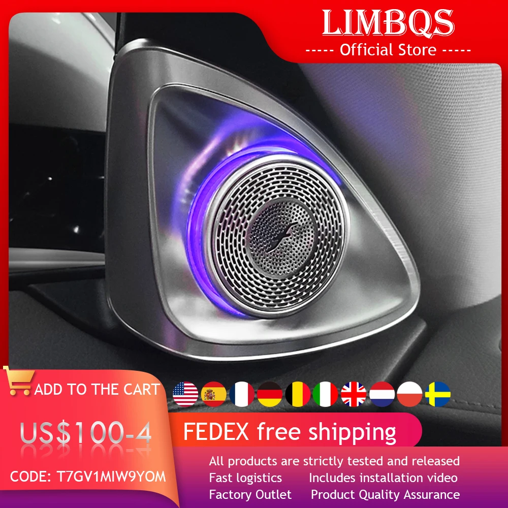 64/7/3 Colors Car 4D Rotary Treble Tweeter For Benz C/E/S/GLC Class W205 W213 W222 W223 Horn Ambient Light Retrofit Audio Kit
64/7/3 Colors Car 4D Rotary Treble Tweeter For Benz C/E/S/GLC Class W205 W213 W222 W223 Horn Ambient Light Retrofit Audio Kit