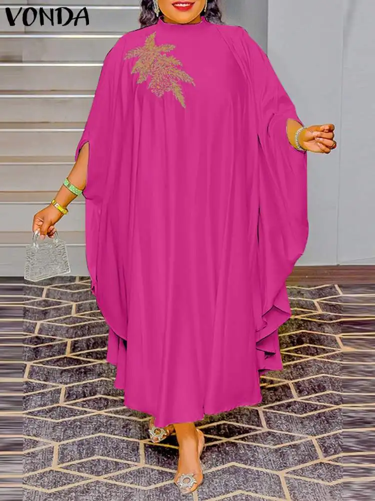 Plus Size 5XL VONDA Bohemian 2024 Autumn Women Maxi Dress Vintage Printed Bat Sleeve Patchwork Long Sundress Casual Loose Robe
Plus Size 5XL VONDA Bohemian 2024 Autumn Women Maxi Dress Vintage Printed Bat Sleeve Patchwork Long Sundress Casual Loose Robe
