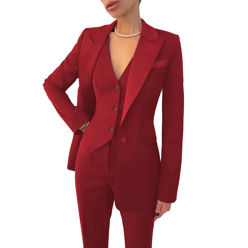 3 Pieces Women Suits Lapel Blazer Custom Made Blazer+Vest+Pants Office Lady Formal Single Breasted Party Prom Dress
3 Pieces Women Suits Lapel Blazer Custom Made Blazer+Vest+Pants Office Lady Formal Single Breasted Party Prom Dress