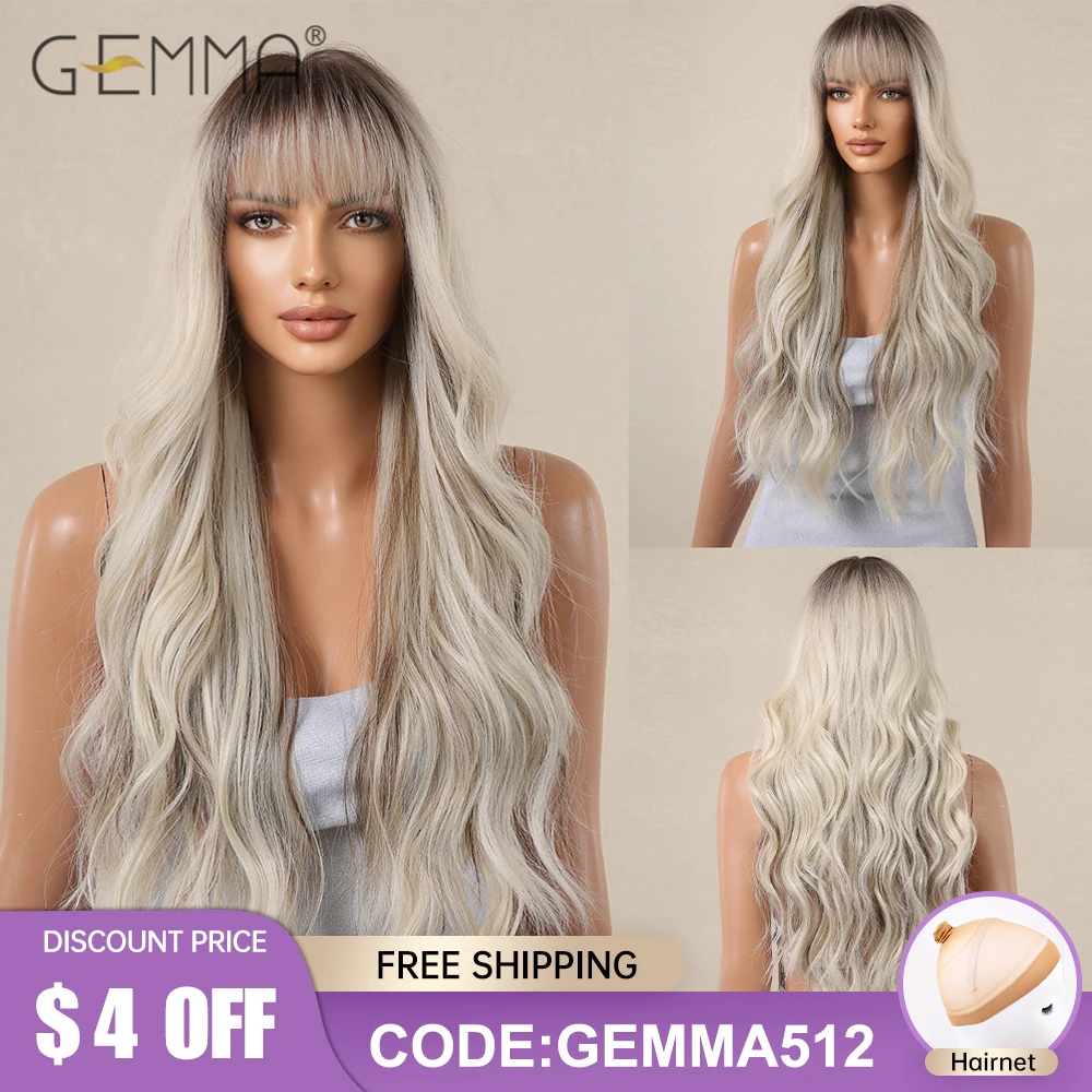 Long Wavy Mixed Brown Blonde Synthetic Wigs with Bangs for Women Dark Roots Cosplay Daily Natural Hair Heat Resistant Fibre Wig
Long Wavy Mixed Brown Blonde Synthetic Wigs with Bangs for Women Dark Roots Cosplay Daily Natural Hair Heat Resistant Fibre Wig