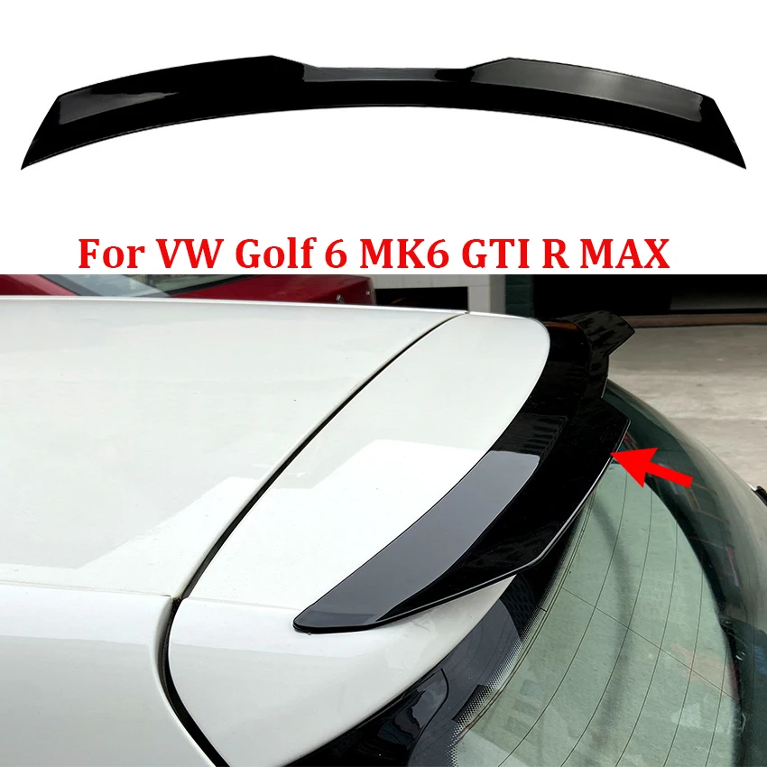 

For VW Golf 6 MK6 2009-2012 Roof Spoiler Lip Rear Bumper Trunk Wing Tail Kit Rear Wing Roof Spoiler Guard Protector