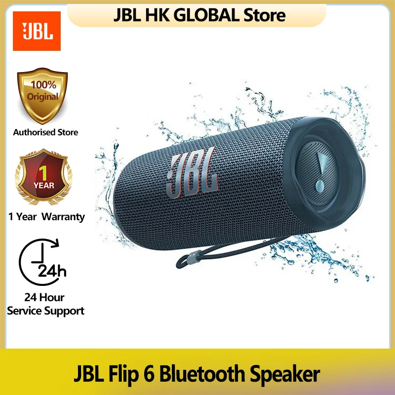

JBL Flip 6 100% оригинальный беспроводной динамик с Bluetooth, портативное устройство Ipx7 водонепроницаемый, открытый стерео, басы, музыкальные треки, DJ